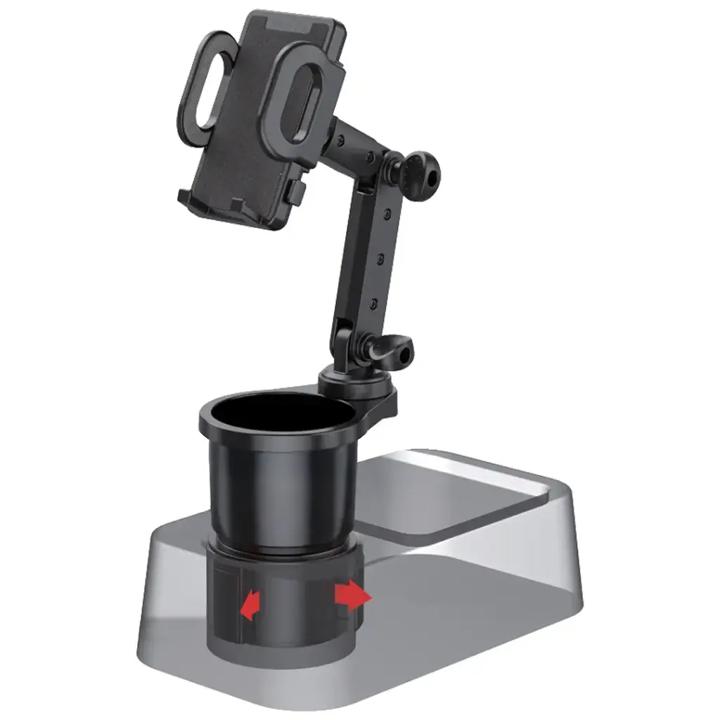 Green Lion 2-In-1 Flexgrip Car Cup Holder & Phone Mount - Black - Image 5