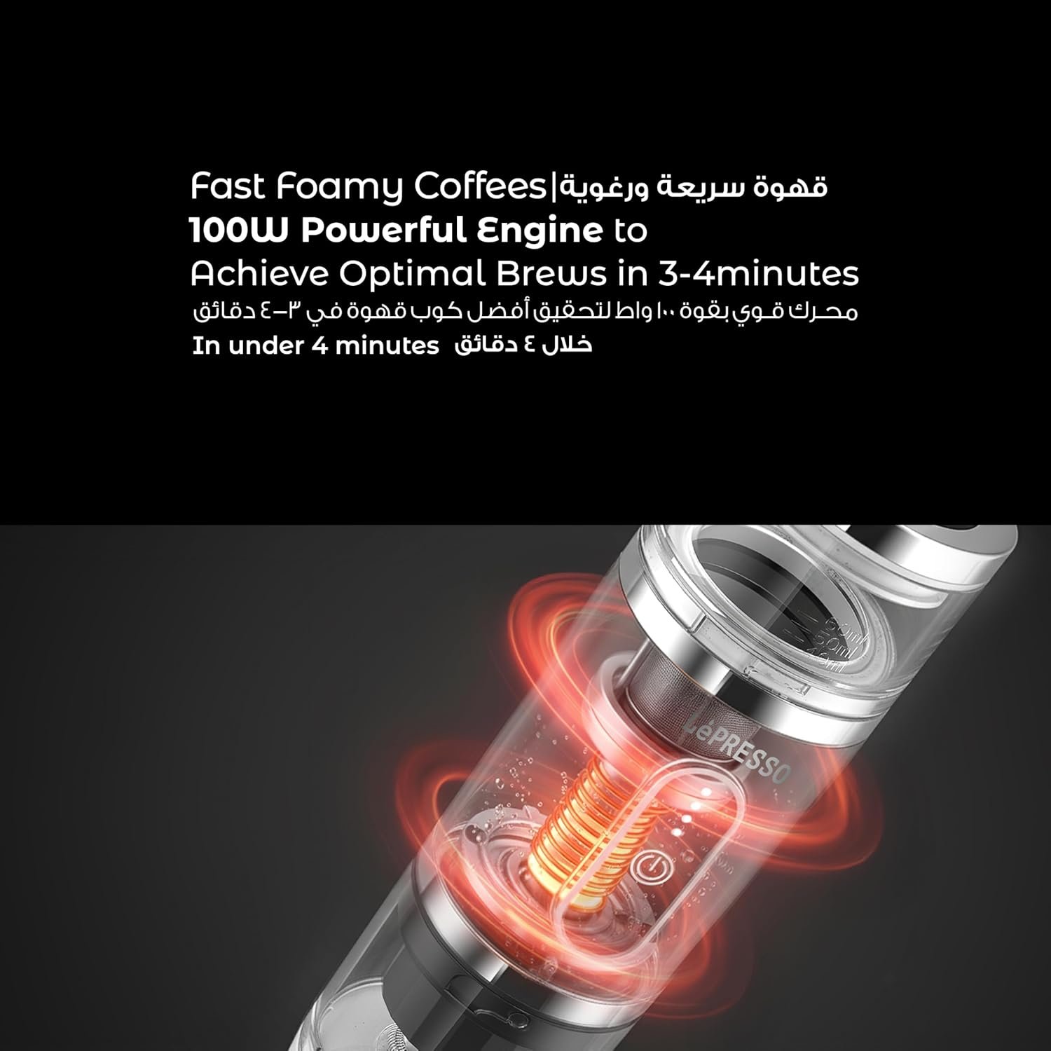 Lepresso 4 in 1 Portable Coffee Machine with Milk Frother - Image 4