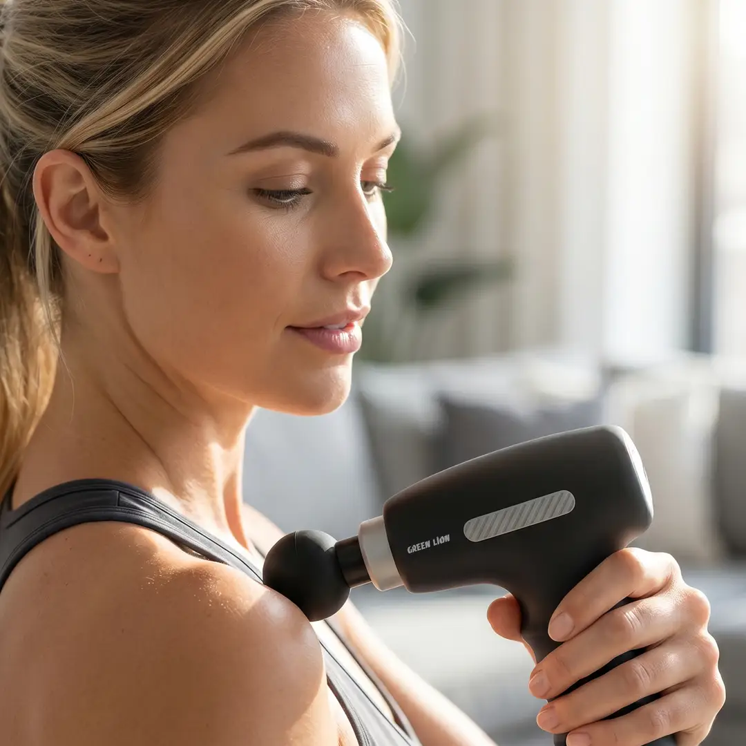Green Lion Trainer T1 Handheld Massage Gun - Black - Image 2