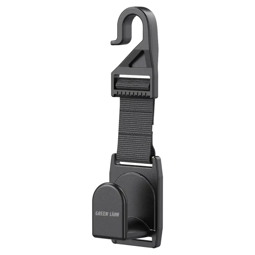 Green Lion Car Headrest Hook Organizer - Black
