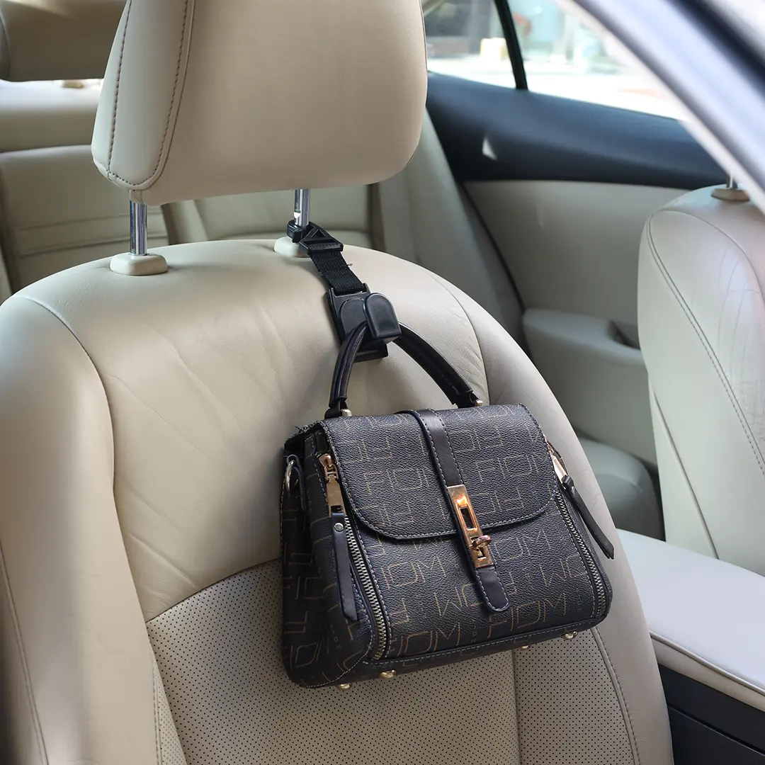 Green Lion Car Headrest Hook Organizer - Black - Image 4