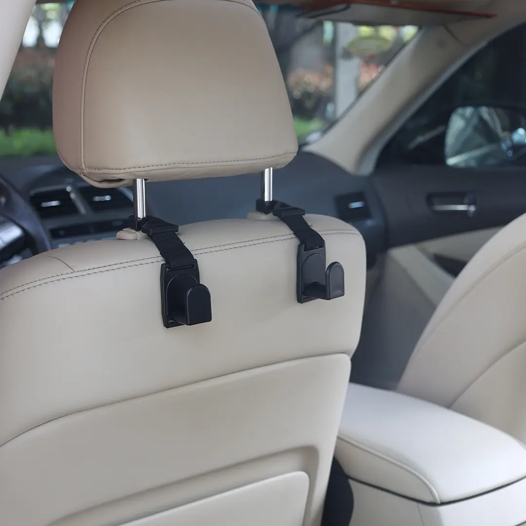 Green Lion Car Headrest Hook Organizer - Black - Image 2