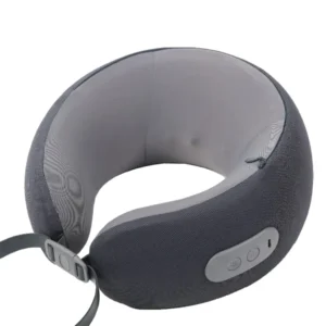 Green Lion Ergonomic Pillow with Neck Massager Function - Gray