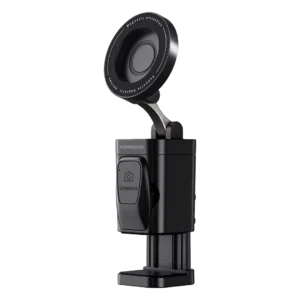 Porodo Clip Selfie Travel Phone Mount with Ultra-Strong Magnetic Attachment - Black